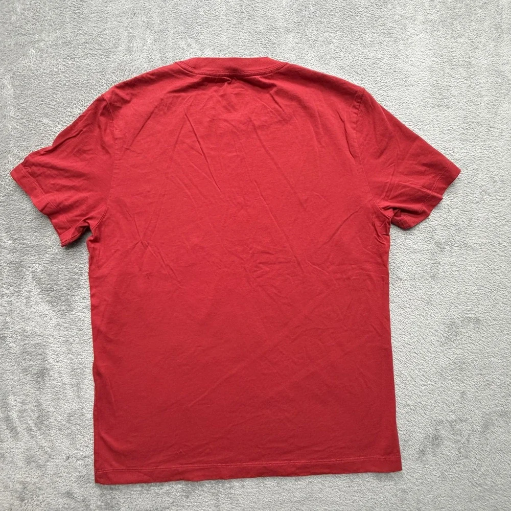 True Religion Shirt Mens L Red Guitar Buddha Graphic Crewneck Cotton Tee‎